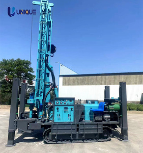 JJEM 400m Rocky Hard Rock Drill Rig Meilleur prix Machine Borewell pour puits d'eau Creuser moteur diesel État neuf pour ferme - Product Image 5