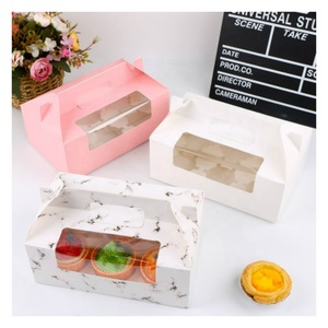 Pop Handmade Pastries Rectangle Paper Mini Single Slice Cardboard Boxes cake pastry package boxes