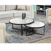 Table basse contemporaine de luxe (3 pieds) de haute qualité OEM/ODM, design minimaliste, mobilier de salon