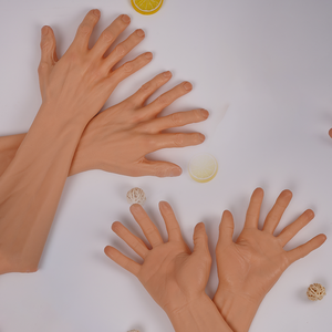 Gants en silicone intégral pour mains d'homme âgé, à ongles souples, pour dissimuler les cicatrices, prothèses, accessoires photo - Product Image 4