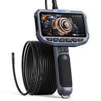 Caméra endoscopique industrielle portable HD IPS 5 pouces, 8 sondes optionnelles, pour inspection automobile et étanche