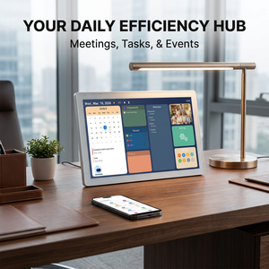 Hub Calendario Elettronico Intelligente per Ufficio con Schermo Touch IPS FHD da 15,6 Pollici, WiFi, 32GB, Sincronizzazione Google ICal - Product Image 4