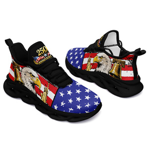 Nouveautés 2026 : Baskets décontractées pour hommes, chaussures à plateforme avec motif drapeau américain pour femmes, vente en gros de chaussures |   FN003-26018026-1 - Product Image 5