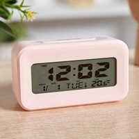 Horloge de table numérique moderne pour la maison avec affichage de la température et de l'humidité, alimentée par piles, pour la chambre à coucher, la cuisine et la salle de bain