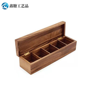 Custom Acacia Wood Jewelry <b>Box</b> With Compartment Storage For Organizing Accessories And Cosmetics - Product Image 3