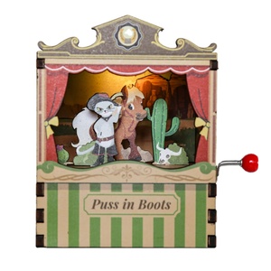 Emballage de boîte en fer blanc unique personnalisé Oem China Princesse dans la boîte boîte en métal personnalisée boîte à musique manivelle à main - Product Image 2