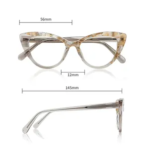 Kacamata wanita mode terbaru 2024 kacamata bingkai kacamata optik serat asetat