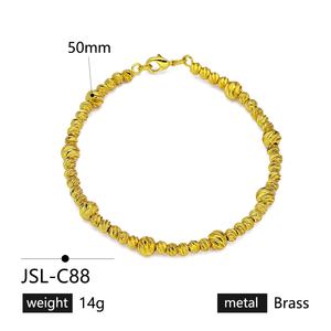 Jxx Fashion 24K Gold-Plated Brass Bead <b>Bracelet</b> with Zircon Wholesale <b>Charm</b> <b>Bracelets</b> for Women - Product Image 2