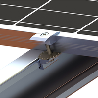 Kit de pinces intermédiaires et d'extrémités en aluminium pour panneaux solaires, accessoires de fixation photovoltaïque