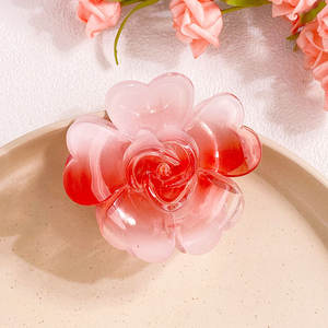 Qianjin กิ๊บหนีบผมรูปดอกไม้พลาสติกใสสำหรับผู้หญิงอุปกรณ์เสริมผมสีสันสดใสจำนวนมาก - Product Image 5