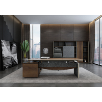 FOH — grand bureau de luxe, Design de grand patron, bureau pour maison, avec décoration en marbre