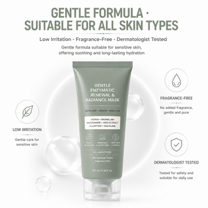 Crème <span class=keywords><strong>Masque</strong></span> <span class=keywords><strong>Visage</strong></span> Éclat Doux <span class=keywords><strong>Hydratant</strong></span> Éclaircissant Adoucissant aux Herbes, Niacinamide et Extrait de Riz pour une Renouvellement Enzymatique - Product Image 5