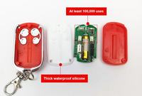 Télécommande sans fil 4 boutons en ABS et métal avec fonction d'apprentissage du code 433 MHz et clonage pour portail de garage YET177