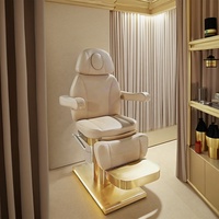 Table de massage pour traitement esthétique Chaise à cils Repose-pieds en métal Table d'examen Table de massage 3 moteurs Lit de massage électrique facial de luxe