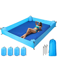Tapis de plage anti-sable, imperméable, pliable, portable, anti-humidité, en polyester, rectangulaire, pour camping et pique-niques