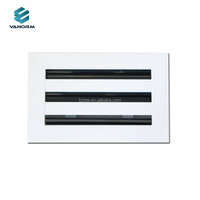 Grille de ventilation décorative moderne blanche 10x6 à 3 fentes, diffuseur linéaire standard pour plafond et murs