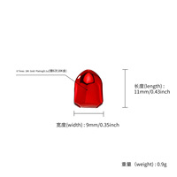 8 Dientes de cobre chapados en oro rojo, estilo Grillz, brillantes, para hombres y mujeres, decoración bucal para escenario de rap, venta al por mayor