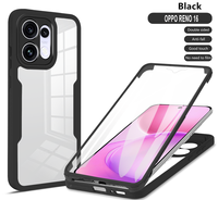 Étui de téléphone à couverture intégrale à 360 degrés pour OPPO Reno 16 5G/Reno 16 Pro, protecteur d'écran avant transparent en TPU + acrylique + PET
