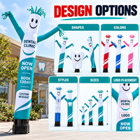 Ballon publicitaire gonflable Air Dancer pour clinique dentaire familiale, idéal pour attirer de nouveaux patients, avec affichage clair et personnalisé de votre marque