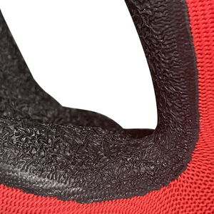 Guantes de seguridad de trabajo arrugados recubiertos de látex sumergidos con forro de algodón calibre 13 baratos para construcción - Product Image 4