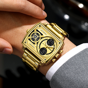 BINBOND 2026 Orologio da Polso Digitale da Uomo Impermeabile Luminoso con Doppio Fuso Orario, Quadrante Rettangolare, per Uomo - Product Image 5