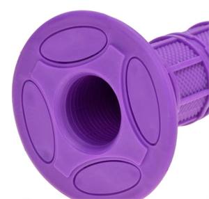 Poignées de guidon universelles pour moto, violettes, 22 mm (7/8 po), en caoutchouc souple, confortables, pour la course - Product Image 2