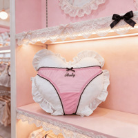Celana Dalam Wanita Seksi Model Thong Berbahan Renda Transparan, Jaring Tipis, Bernapas, Bordir Cantik, G-String