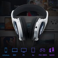 Casque de jeu OEM d'usine avec annulation active du bruit et éclairage LED, étanche IPX5 pour PS5/PS4/PC