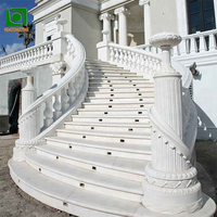Balustrades en granit d'extérieur bon marché, piliers en pierre pour balcon, rampes d'escalier en pierre d'extérieur