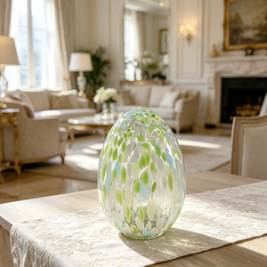 High Quality Heat Resistant Hand Blown Oval Frosted <strong>Glass</strong> Lampshade Suitable Table Floor Dual Use Anti Impact <strong>Glass</strong> Lampshade - Product Image 3