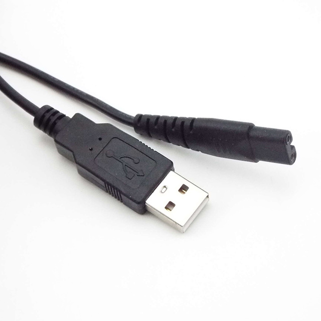 Electric Shaver USB Charging Cable Power Cord connector Charger Electric Adapter 2-Prong Shaver Plug wire charger