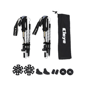 AkaiC Trekking Poles Aluminum Alloy 3 Section <b>Collapsible</b> Hiking Poles <b>Walking</b> <b>Sticks</b> - Product Image 4