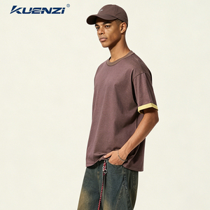 Camiseta de Manga Corta para Hombre Kuenzi, Diseño Color Clashing, 40% Poliéster, 60% Algodón, 230GSM, Transpirable, RTS, Pedido al por Mayor, Lisa para Imprimir - Product Image 6