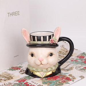 Tazza in Ceramica 3D Redeco Coniglio Bianco Fantasioso di Alice nel Paese delle Meraviglie, Simpatica Tazza da Tè e Caffè, Regalo Personalizzabile con Logo, Vendita all'Ingrosso - Product Image 3