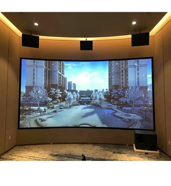 16:9 CURVED FRAME SCREEN 92/100/120/135/200" Acoustic Transparency Projection Screen Fixed Frame Projector Screens