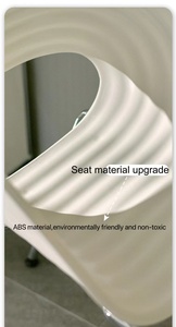 Cadeira sala de jantar nórdica, cadeira antiga do vintage abs para a sala da conversa café sala de jantar - Product Image 5