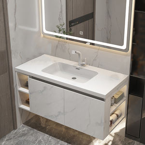 Meuble Toilettes Custom Lavabos Powder Room Vanities Lavabo Tazón pequeño Fregaderos Diseños de gabinetes de baño Gabinetes de lavandería - Product Image 4
