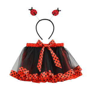 Vestido Tutú para Niñas de 3 a 8 Años, Falda Tutú Esponjosa, Diadema de <span class=keywords><strong>Mariquita</strong></span> Colorida para Bailar, Modelo SK015 - Product Image 5