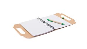Eco-Friendly Promotional Spiral Kraft Paper Cover Sticky Notepad Stationery Set Custom Logo Wood Material for Office Supplying - Product Image 4