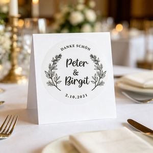 Pegatinas de Vinilo Personalizadas, Etiquetas Modernas con Monograma para Bodas, Adhesivos Transparentes Resistentes al Agua y al Aceite para Vasos - Product Image 2