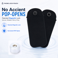 Pochette de protection pour téléphone portable en néoprène, magnétique et verrouillable, pour l'école, personnalisable en gros, compatible avec les étudiants