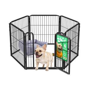 Fxw <span class=keywords><strong>homeplus</strong></span> สนามเด็กเล่นสำหรับสุนัขในร่มที่ได้รับการจดสิทธิบัตร24นิ้ว6แผงเหล็กสำหรับงานหนักของเล่นที่ปลอดภัยสำหรับลูกสุนัขตัวเล็กที่แข็งแรง - Product Image 1