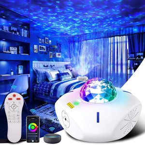 Lámpara de Noche LED Inteligente con Proyector de Estrellas, Luz Triangular RGB con Wifi, Lámpara de Noche para Bebés y Niños, Enchufable, con Aplicación Tuya - Product Image 4