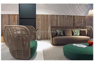 Ensemble de canapé en aluminium au design moderne de luxe avec coussins hauts imperméables pour <span class=keywords><strong>jardin</strong></span> hôtel table de plage et <span class=keywords><strong>corde</strong></span> incluse - Product Image 6