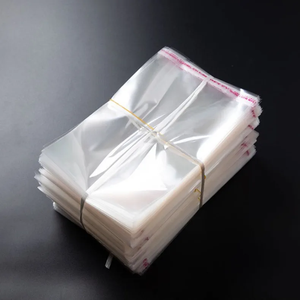 Saco plástico autoadesivo transparente grosso para venda por atacado com logotipo impresso personalizado, saco plástico descartável OPP Poly - Product Image 3