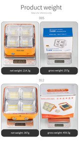Portable Strong Magnet Camping Lantern Working <strong>Light</strong> Battery Powered <strong>Solar</strong> Flood <strong>Lights</strong> Outdoor Waterproof LED - Product Image 3