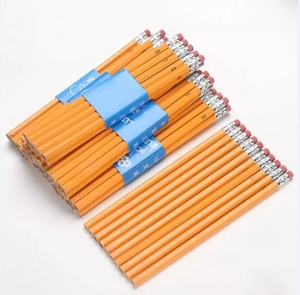Pré-affûté # 2 crayons hexagonaux avec gommes à effacer, écologiques, faciles à saisir, fournitures scolaires, de bureau, pour l'écriture et le dessin - Product Image 3