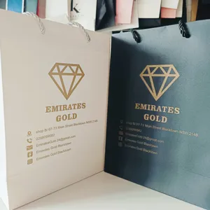 2024 Wholesale Hot Sales Custom Logo Cardboard Packaging White Black Luxury Gift Shopping Jewelry Promotional Paper Bag