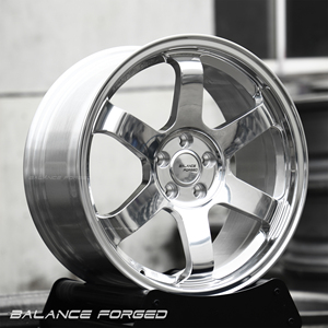 Jantes en alliage forgées sur mesure Srim, monobloc, couleur chrome blanc, 6 branches, pour Rays Te37 VW Golf Toyota <span class=keywords><strong>Aygo</strong></span> Skoda Octavia - Product Image 1