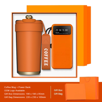 Kit de bienvenue créatif et élégant pour cadres : Mug à café givré et batterie externe – Coffret cadeau pour invités VIP